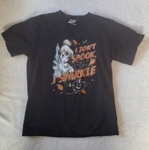 Port Company Fan Favorite Disney Tinkerbell Halloween Youth Tee Shirt Size L